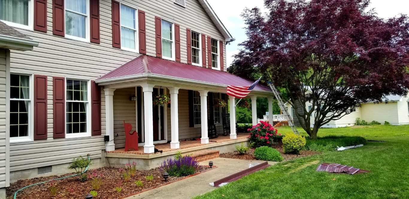 Metal Porch Roof Installation – Residential Property