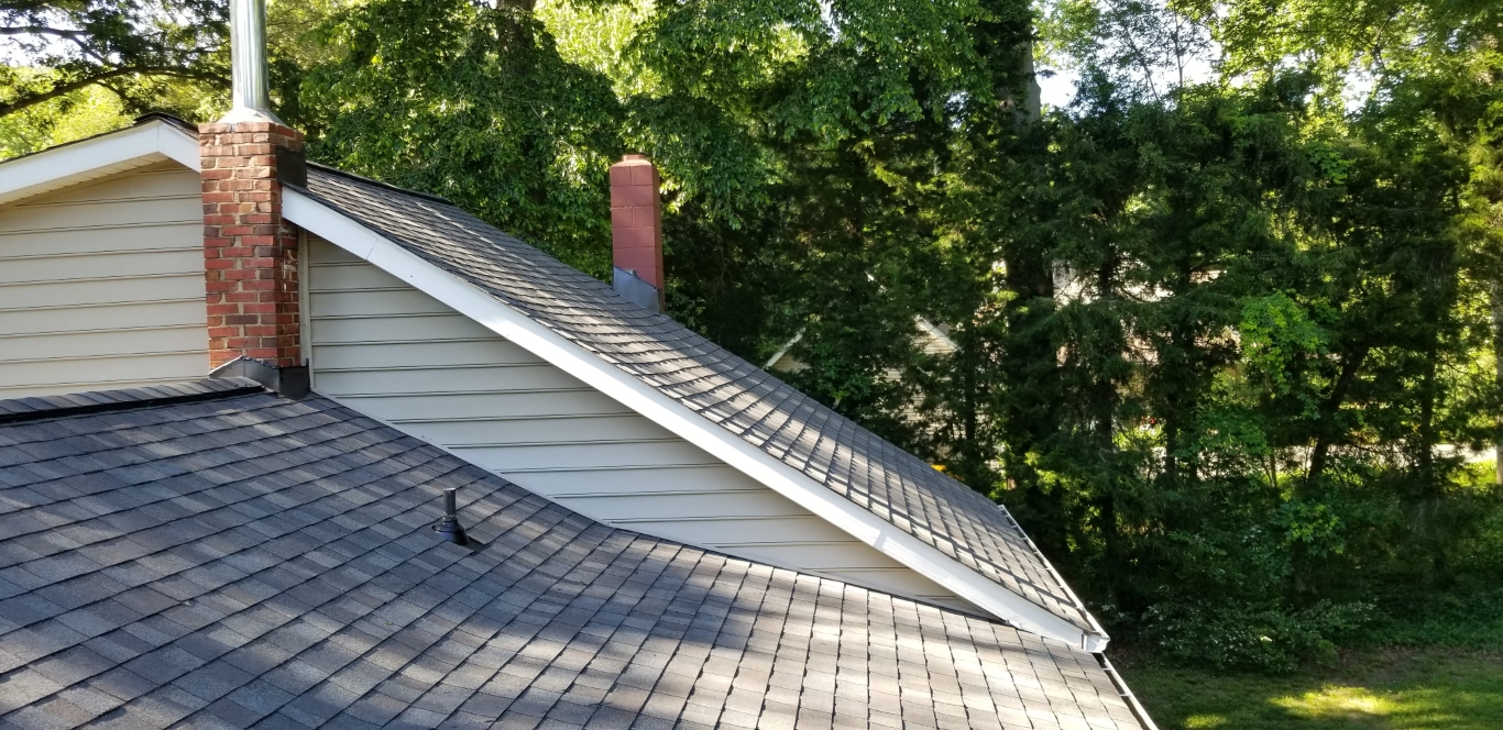 Chimney-Integrated Shingle Roof Installation – Stevensville Residence